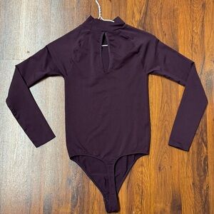 Babaton Purple Long Sleeve Bodysuit